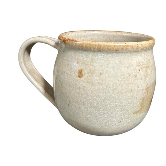 Vintage Art Pottery Stoneware Large 16 oz Coffee Tea Mug Cup Signed by Artisan - Picture 4 of 9